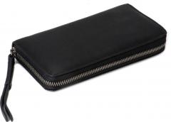 Lederbörse Airy FREDsBRUDER genarbtes Leder Black