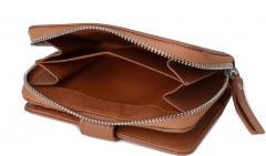 Portmonee mit Lederzunge Millionaire PLT FREDsBRUDER dark honey