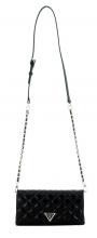 Guess Giully Mini Überschlagtasche elegant Black abgesteppt