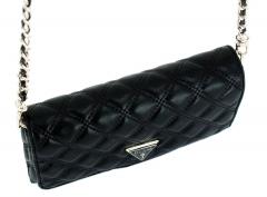 Guess Giully Mini Überschlagtasche elegant Black abgesteppt