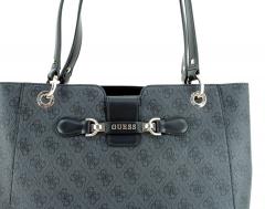 Guess Schultertasche Nolana Latte Logo Bone Alloverlogo