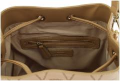 Bucket Bag mit Logoprint Valentino Liuto Ecru hellbeige