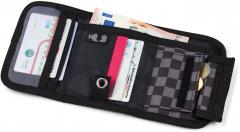 Jugendgeldbeutel Satch Wallet Dark Skate Schwartz Grau Karo