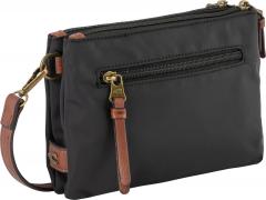 Perlon Schultertasche Bari Camel Active schwarz 