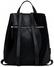 schwarzer Backpack Kahlo Desigual rockig Nieten Wave