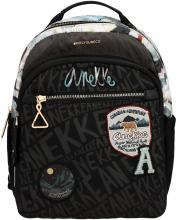 Nylonrucksack schwarzbunt Logoprint Kanada Anekke Nature Woods