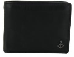Harbour 2nd Kairos Dark Ash Ledergeldbeutel schwarz Vintage