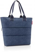 Reisenthel Shopper Herring Bone Dark Blue erweiterbar dunkelblau Fischgrät
