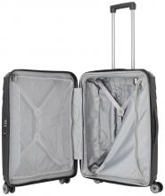 Flugkoffer mit Dehnfalte schwarz Elvaa 4w Trolley M 66cm Travelite