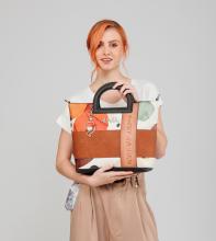 Henkeltasche Anekke Alma Alegria braun bunt Spanien