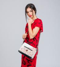 dreigeteilte Damentasche Anekke farbenfroh Glitzersteine Alma Flamenco