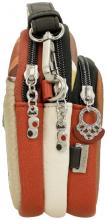 kompakte Crossbody Bag Anekke cognac Alma Alegria Print