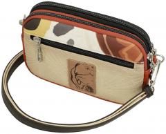 kompakte Crossbody Bag Anekke cognac Alma Alegria Print