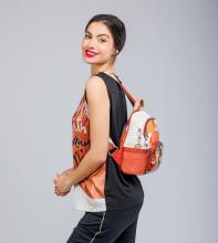 Anekke Alma Alltagsrucksack rot beige Spanien bestickt