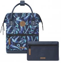 kleiner Alltagsrucksack Cabaia Adventurer Small Fontainbleau blau gemustert