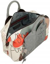 Anekke Kurzgrifftasche mit Logoprint Alma Ole beige grau