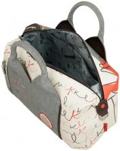 Anekke Kurzgrifftasche mit Logoprint Alma Ole beige grau