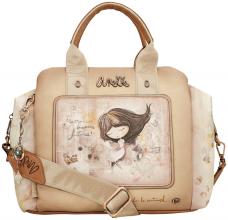 Anekke Kurzgrifftasche beige Memories bestickt