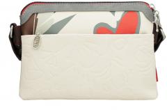 bestickte Crossbody Bag beige Anekke Alma Ole Hände zweigeteilt