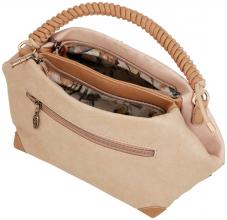 zweigeteilte Kurzgrifftasche Anekke Memories beige bestickt Glitzer