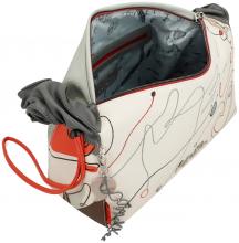 Anekke Schultertasche Alma Ole beige Joan Miro Ziernähte 