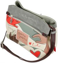 Anekke Schultertasche Alma Ole Miro Kunst Händeprint Hell