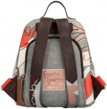 Alltagsrucksack Anekke Alma Ole beige künstlerischer Print