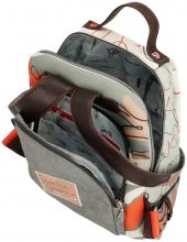 Alltagsrucksack Anekke Alma Ole beige künstlerischer Print
