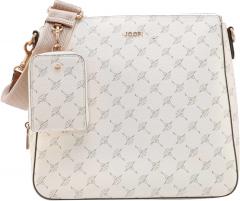 Joop Schultertasche mit Etui Jasmina Cortina Offwhite Markenprint