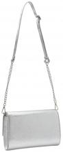 L.Credi Clutch silber Überschlag elegant Oliviana 