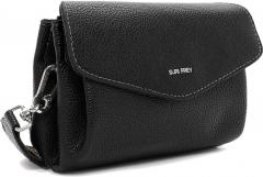 schwarze Schultertasche mit Überschlag Cathy Suri Frey