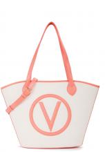 sommerliche Henkeltasche Bast Natur Coral Valentino 