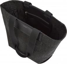 Sommertasche CK Black Calvin Klein Raffia Medium Sisaloptik