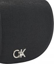 Calvin Klein Überschlagtasche HW Crossbody Saddle Bag Tex Black