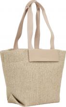 Clavin Klein Shopper Raffia Medium Crockery Beige Bast