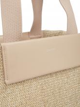Clavin Klein Shopper Raffia Medium Crockery Beige Bast