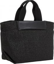 Henkeltasche Small Calvin Klein Raffia Tote Crossbody CK Black