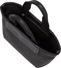 Henkeltasche Small Calvin Klein Raffia Tote Crossbody CK Black