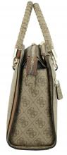 Guess Henkeltasche braun beige Logoprint Orlina Latte Logo