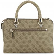 Guess Henkeltasche braun beige Logoprint Orlina Latte Logo