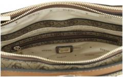 Guess Henkeltasche braun beige Logoprint Orlina Latte Logo