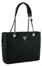 Steppshopper schwarz Guess Giully Large Tote Black Kettenhenkelt
