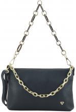 dunkelblaue Handtasche Leder Caleidos Kettenriemen