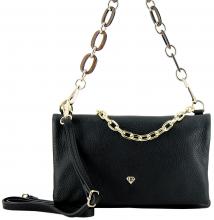 Caleidos Ledertasche Überschlag marine Kette