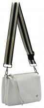 hellblaue Crossovertasche Italien Caleidos Leder dreigeteilt Azzurro