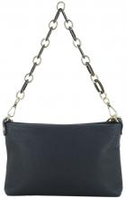 schmale Crossbody Bag Caleidos klassisch Schwarz Leder