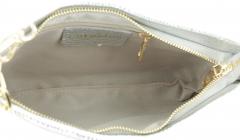 schmale Crossbody Bag Caleidos klassisch Schwarz Leder