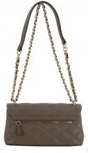 gesteppte Überschlagtasche Taupe Guess Tamsin Metallkette