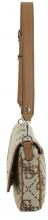 Überschlagtasche Jacquardgewebe braun beige Guess Circe Shoulder Bag Latte Logo