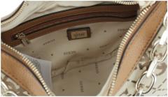 Guess Circe Hobo Schultertasche Latte Logo Jacquard beige braun